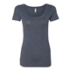 aerial view a vintage navy next level - womens triblend scoop neck t - shirt, image 1 of 3