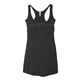 aerial view a vintage black next level womens triblend racerback tank, image 1 of 3