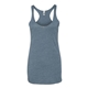 aerial view a indigo next level - womens triblend racerback tank, image 1 of 3