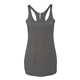 aerial view a premium heather next level womens triblend racerback tank, image 1 of 3