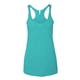 aerial view a tahiti blue next level womens triblend racerback tank, image 1 of 3