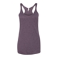 aerial view a vintage purple next level womens triblend racerback tank, image 1 of 3