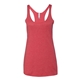 aerial view a vintage red next level womens triblend racerback tank, image 1 of 3
