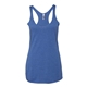 aerial view a vintage royal next level womens triblend racerback tank, image 1 of 3