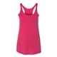 aerial view a vintage shocking pink next level - womens triblend racerback tank, image 1 of 3