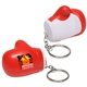 aerial view a red/white boxing glove key chain - stress reliever, image 1 of 2