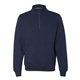 aerial view a navy russell athletic - dri power(r) quarter - zip cadet collar sweatshirt, image 1 of 4