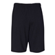 aerial view a black russell athletic - cotton classic jersey shorts with pockets, image 1 of 4