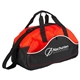 aerial view a red quick kick non - woven / polyester duffel bag, image 1 of 2