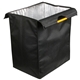 aerial view a black xl insulated rpet shopping bag, image 1 of 2