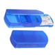 aerial view a blue health case bandage holder pill box, image 1 of 2