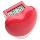aerial view a red healthy heart step pedometer, image 1 of 2