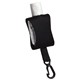 aerial view a black cozy clip 1/2 oz convenient hand sanitizer, image 1 of 2