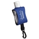 aerial view a royal blue cozy clip 1/2 oz convenient hand sanitizer with multiple color choices, image 1 of 2