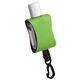 aerial view a lime green cozy clip 1/2 oz convenient hand sanitizer, image 1 of 2