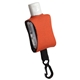 aerial view a orange cozy clip 1/2 oz convenient hand sanitizer, image 1 of 2