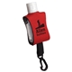 aerial view a red cozy clip 1/2 oz convenient hand sanitizer with multiple color choices, image 1 of 2