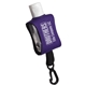 aerial view a purple cozy clip 1/2 oz convenient hand sanitizer with multiple color choices, image 1 of 2