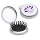 aerial view a silver travel disk brush mirror, image 1 of 3