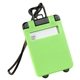 aerial view a green travel tote luggage tag, image 1 of 2