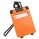 aerial view a orange travel tote luggage tag, image 1 of 2
