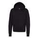 aerial view a black bella + canvas - youth sponge fleece hoodie, image 1 of 4