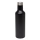 aerial view a black joie 25 oz 304 stainless steel vacuum bottle, image 1 of 3