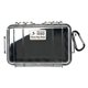 aerial view a black pelican(tm) 1050 micro case - clear lid, image 1 of 6