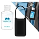 2 oz Silicone Travel Sleeve Keychain Holder with Hand Sanitizer