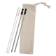 2- Pack Stainless Straw Kit With Cotton Pouch