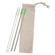 2- Pack Stainless Straw Kit With Cotton Pouch