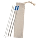 2- Pack Stainless Straw Kit With Cotton Pouch