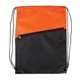 2- Tone Zippered Drawstring Backpack - 13 x 16.75