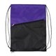 2- Tone Zippered Drawstring Backpack - 13 x 16.75