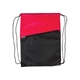2- Tone Zippered Drawstring Backpack - 13 x 16.75