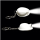 2 White Safety Helmet Flashlight Keychain
