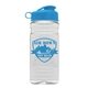 20 oz Clear Sports Bottle With Flip Top Lid