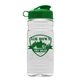 20 oz Clear Sports Bottle With Flip Top Lid