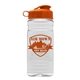 20 oz Clear Sports Bottle With Flip Top Lid