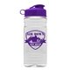 20 oz Clear Sports Bottle With Flip Top Lid