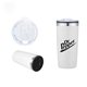 20 oz Double - Walled Matte White Stainless Steel Tumbler w / Leakproof Lid, Slide Closure