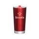 20 oz Frost Stainless Steel Tumbler - White - Red