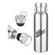 20 oz Silver Double - Walled Stainless Steel Tumbler w / Leakproof Screw - On Lid, Carry Ring