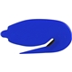 aerial view a blue plastic letter opener staple remover, image 1 of 2