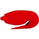 aerial view a red plastic letter opener staple remover, image 1 of 2