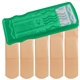 aerial view a translucent green primary care bandage dispenser, image 1 of 2