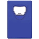 aerial view a translucent blue credit card wallet bottle opener, image 1 of 2
