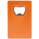 aerial view a orange credit card wallet bottle opener, image 1 of 2