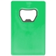 aerial view a green credit card wallet bottle opener, image 1 of 2