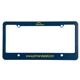 aerial view a dark blue 4 hole license plate frame (certain states), image 1 of 2
